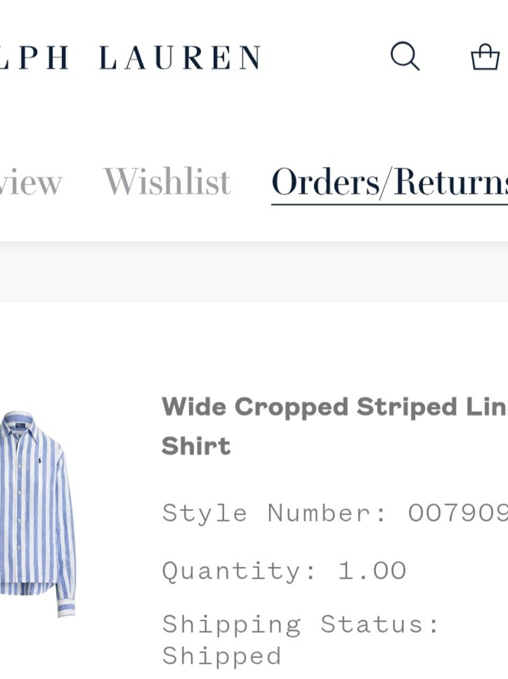Polo Ralph Lauren Women Wide Cropped Stripped Linen Shirt - Picture 3 of 5